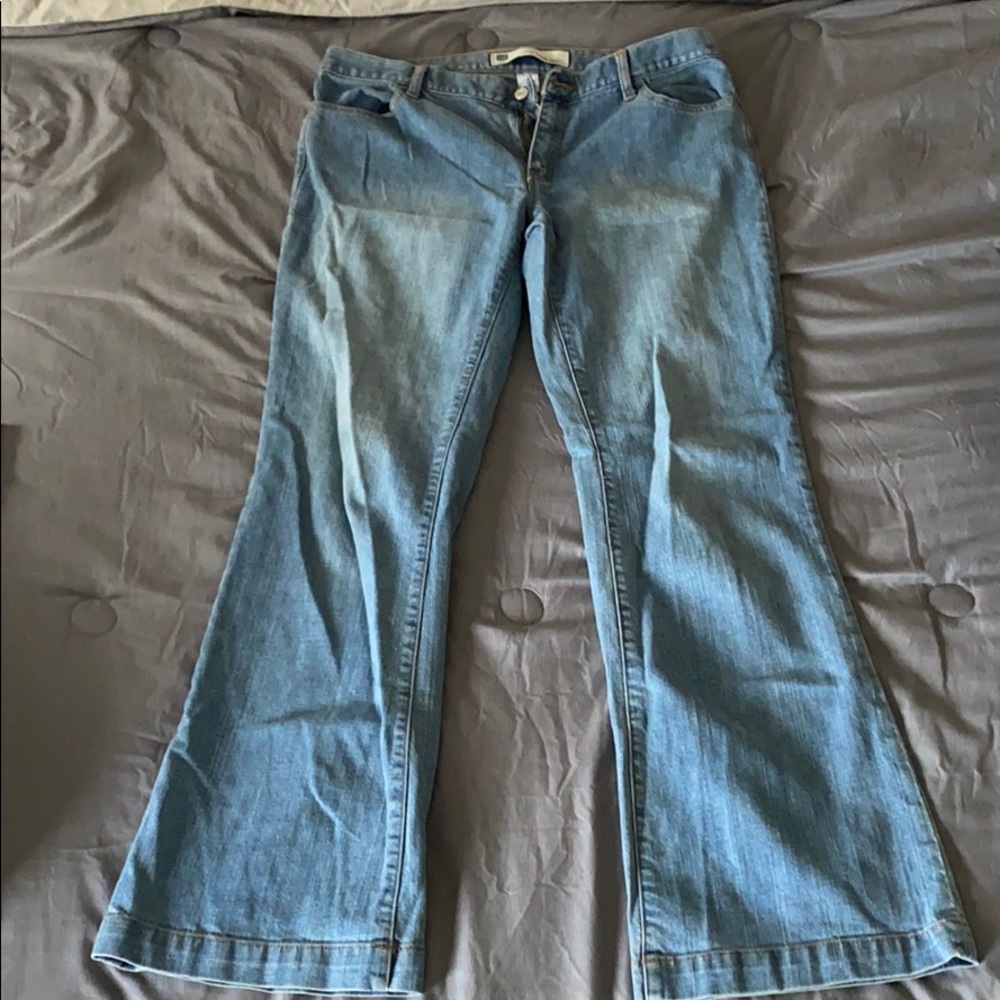 Plain blue jeans